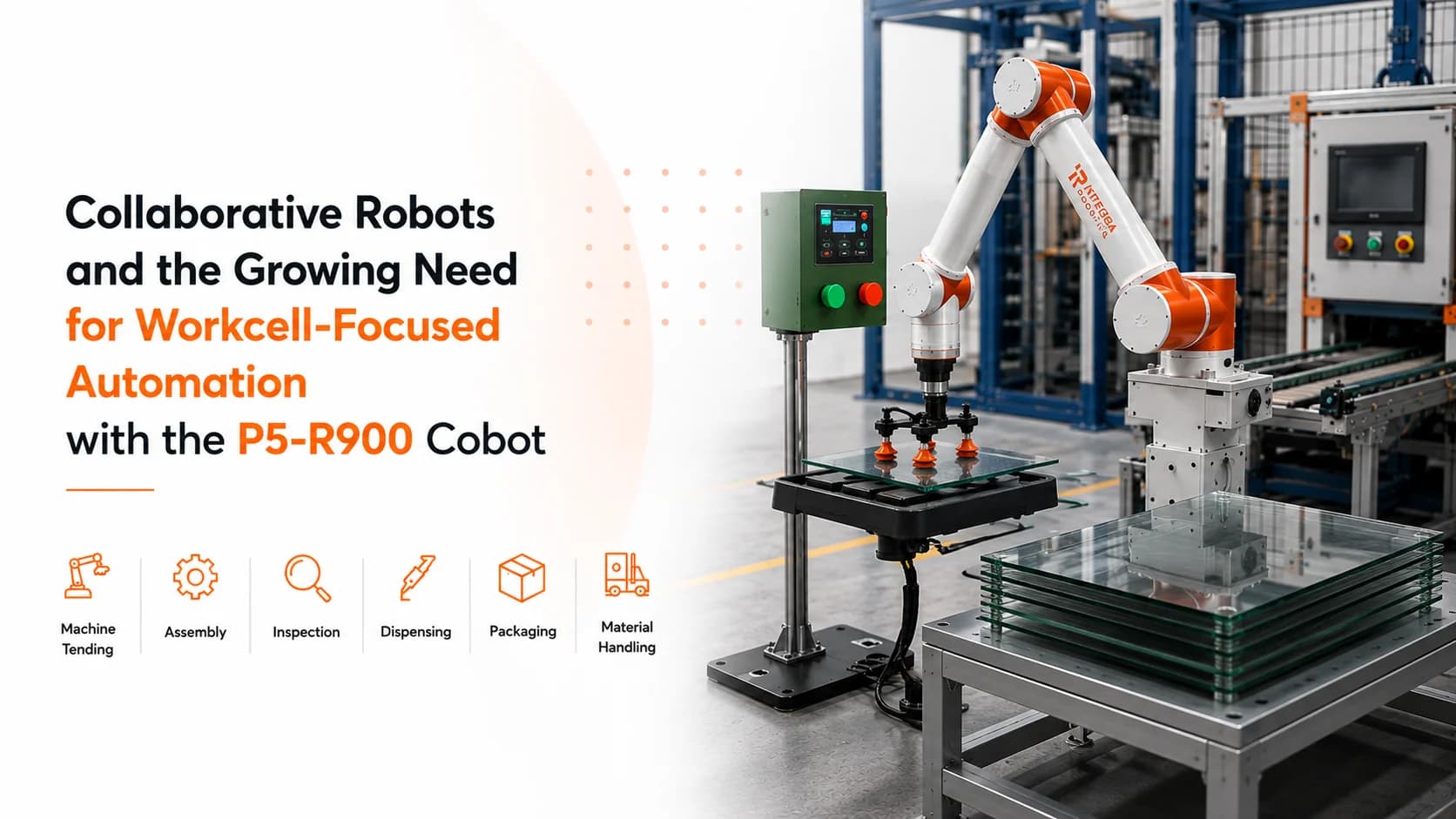 P5-R900 collaborative robot operating in an industrial production workcell