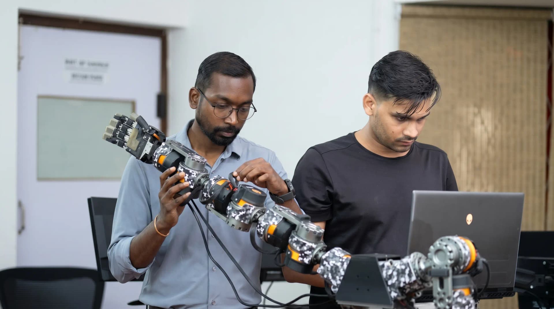 Engineers working